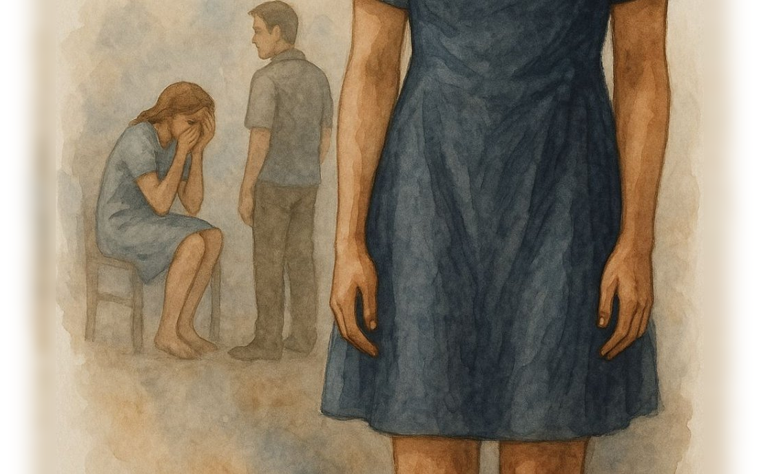 When a husband neglects his wife — watercolour