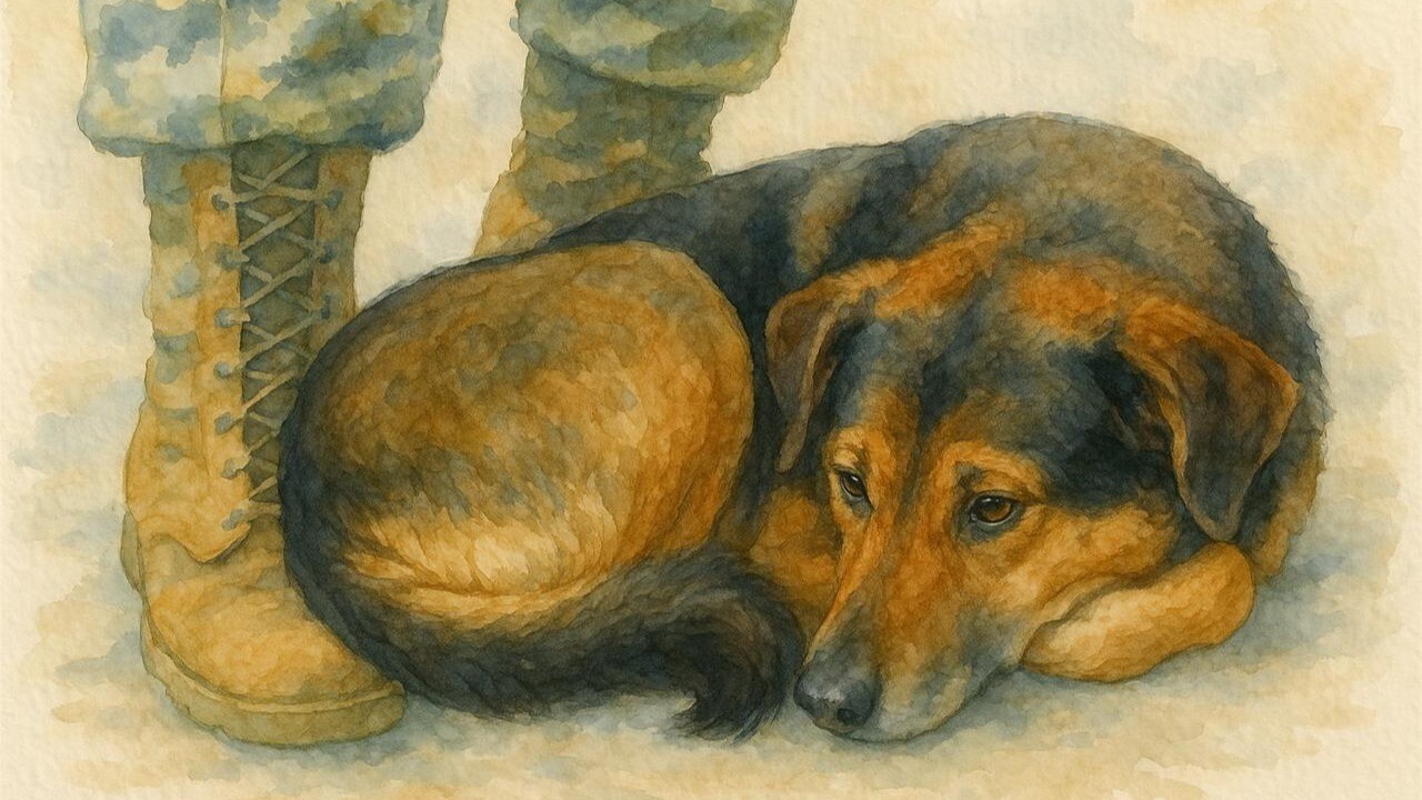 A soldier and dog — 4 AM remedy watercolour